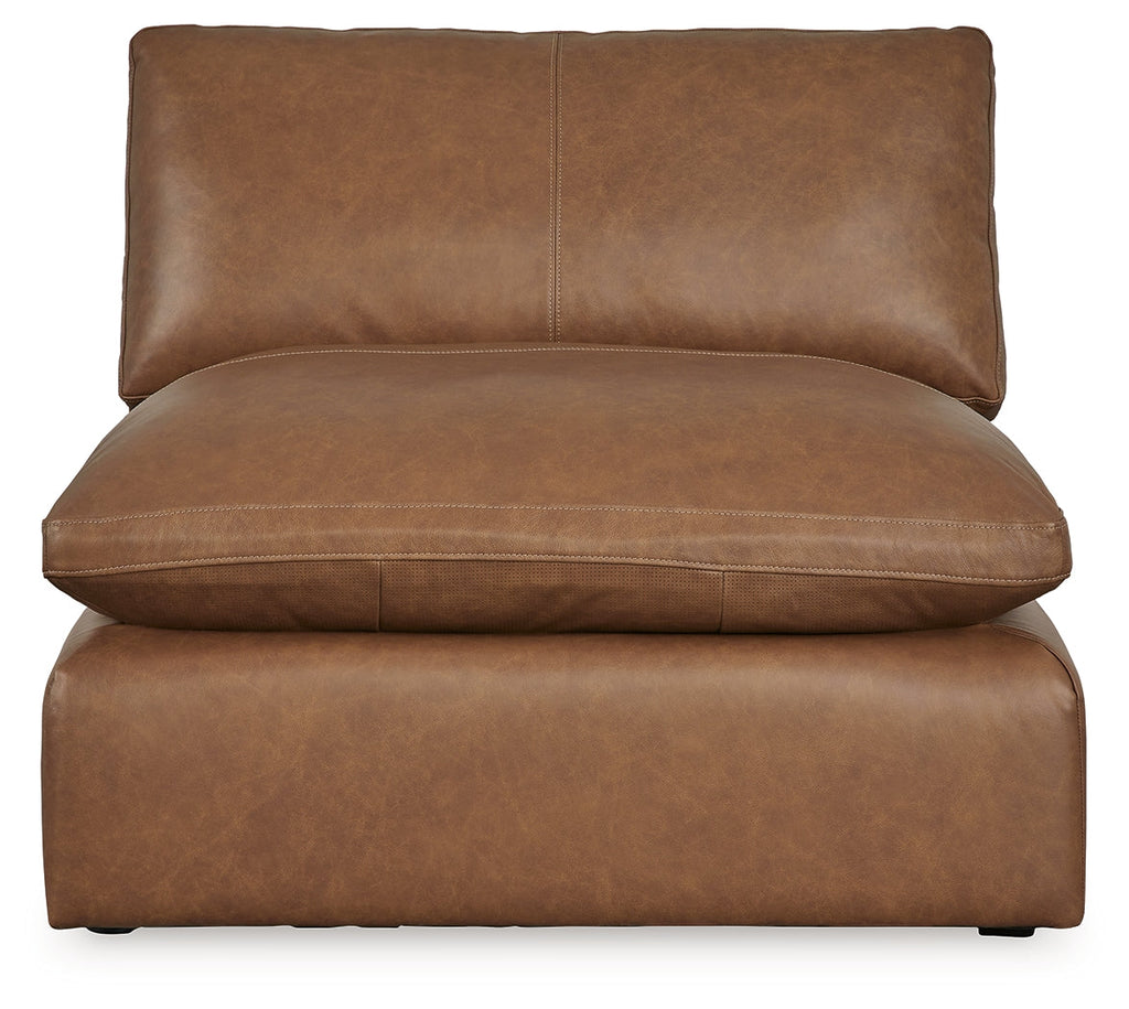 Emilia Caramel 5-Piece Sectional and Ottoman