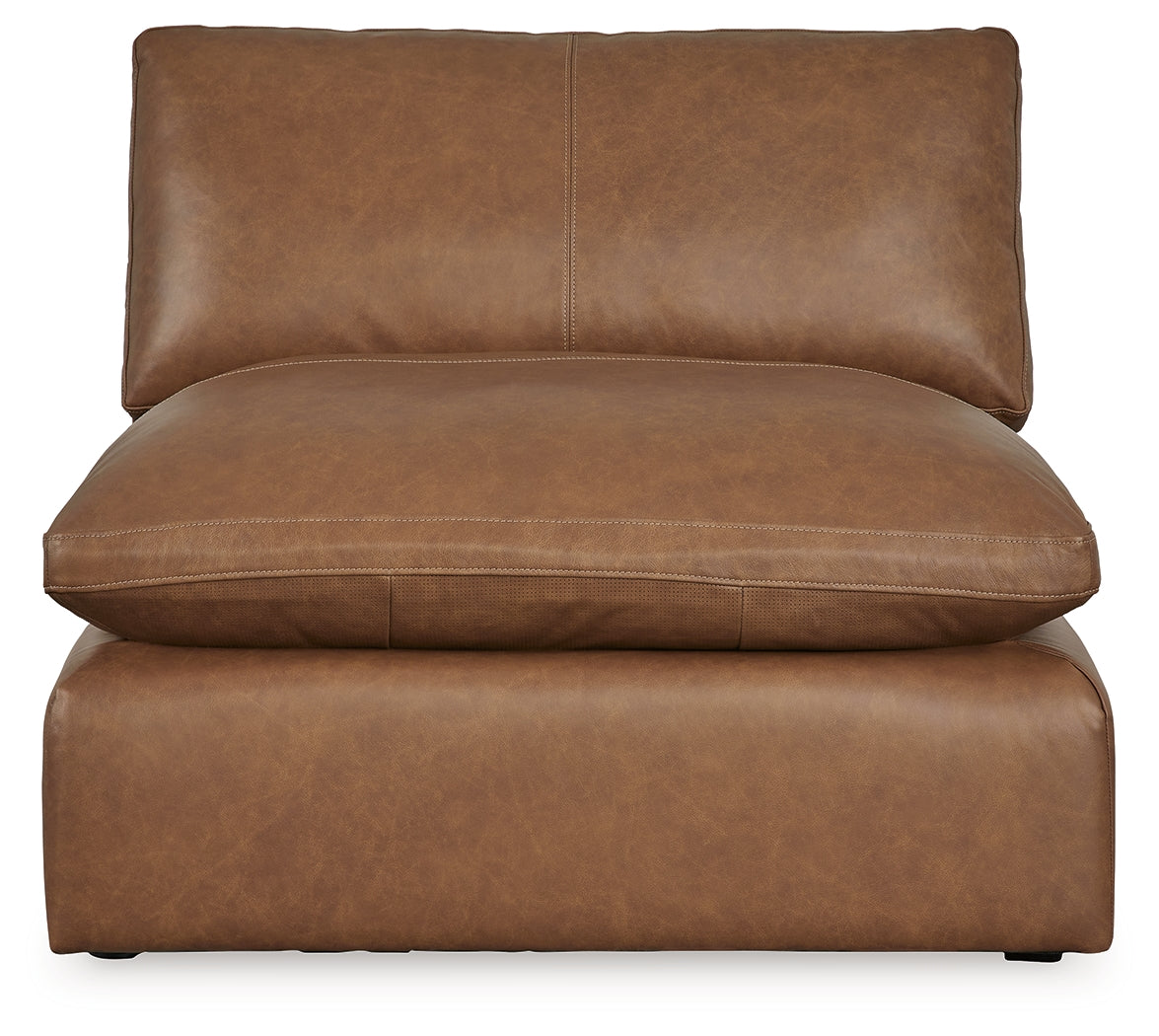 Emilia Caramel 5-Piece Sectional and Ottoman