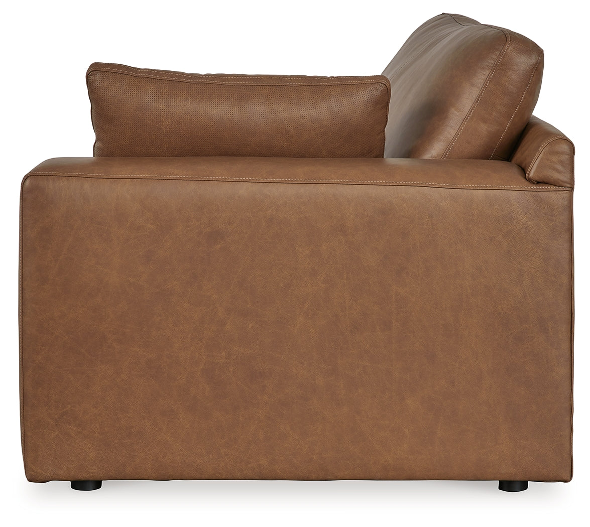 Emilia Caramel 5-Piece Sectional and Ottoman