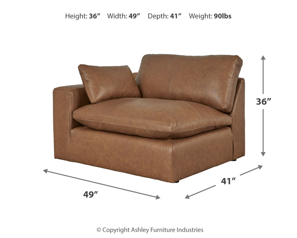 Emilia Caramel 5-Piece Sectional and Ottoman
