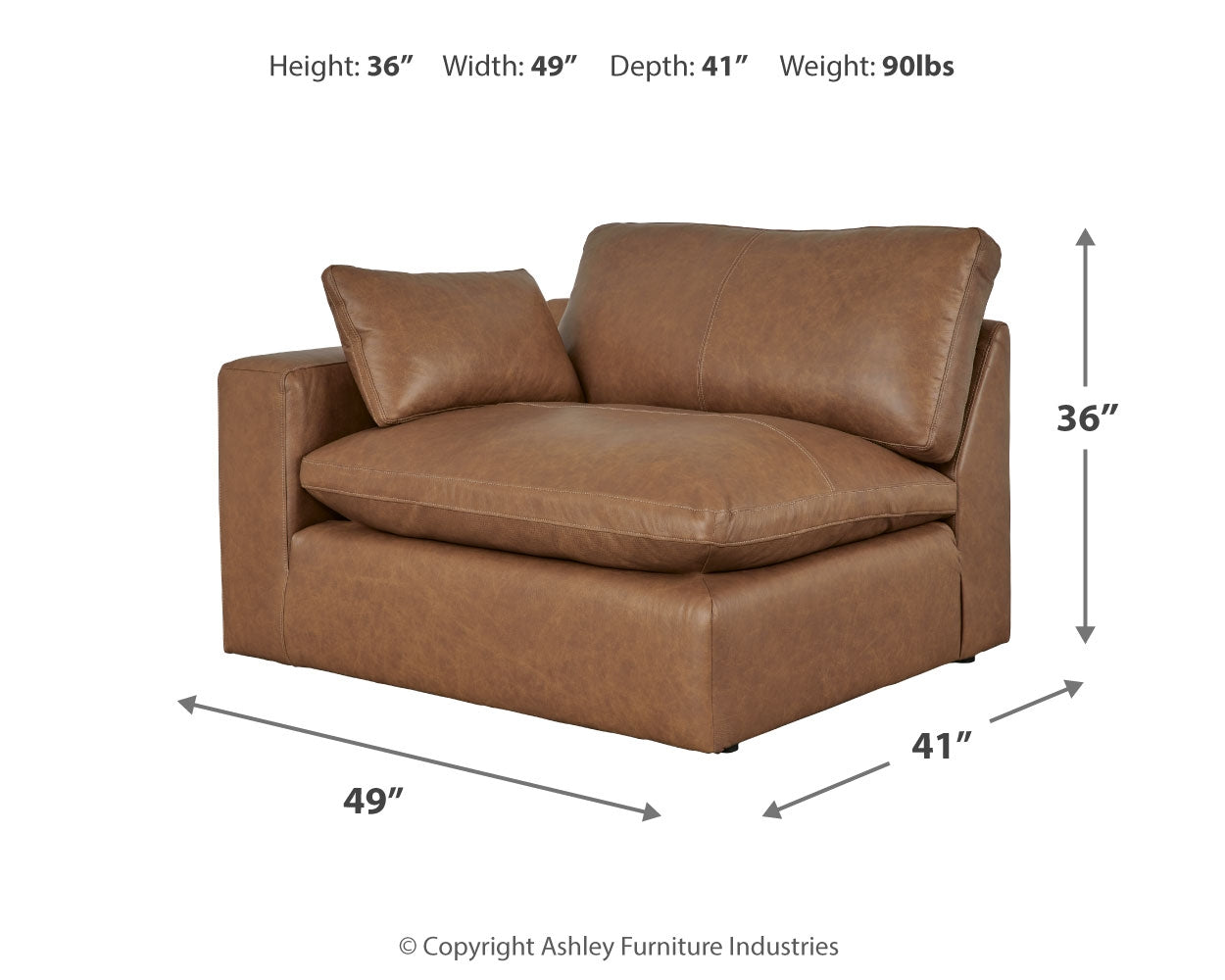 Emilia Caramel 5-Piece Sectional and Ottoman
