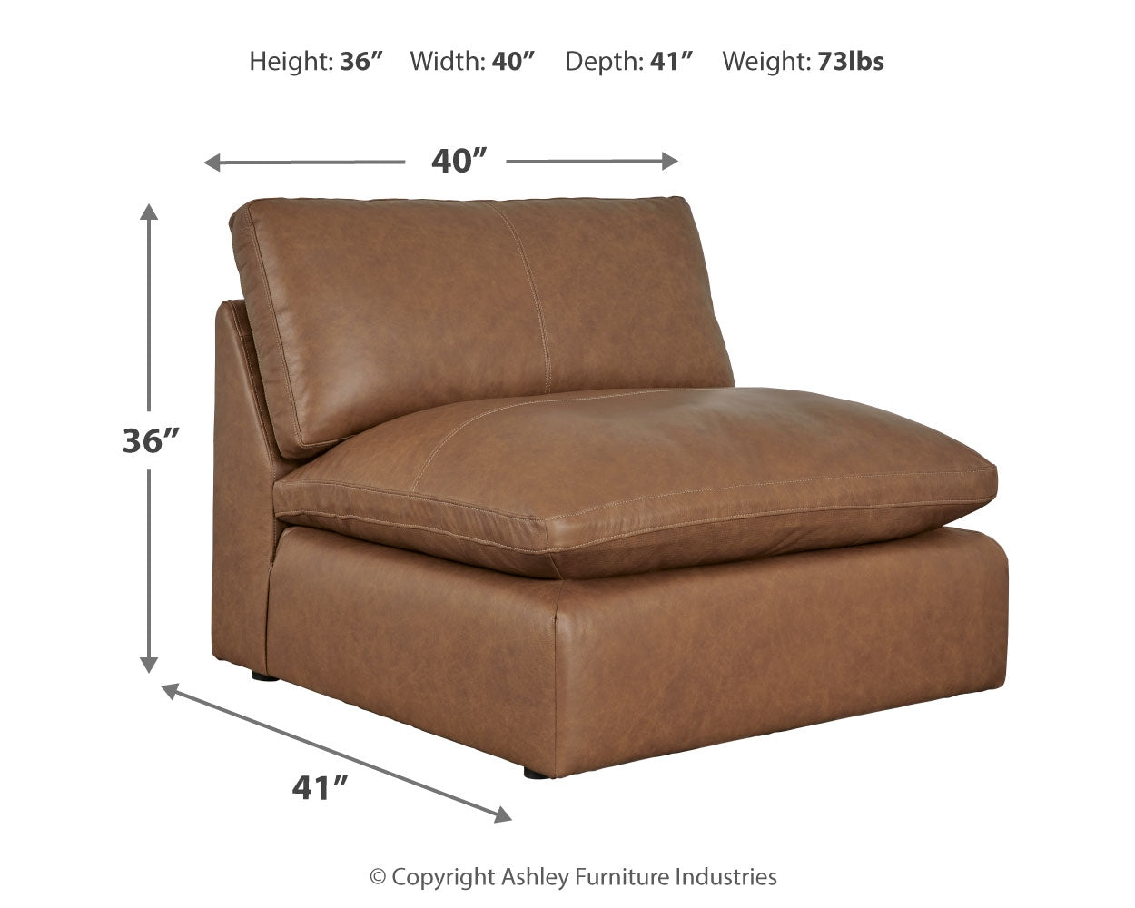 Emilia Caramel 5-Piece Sectional and Ottoman