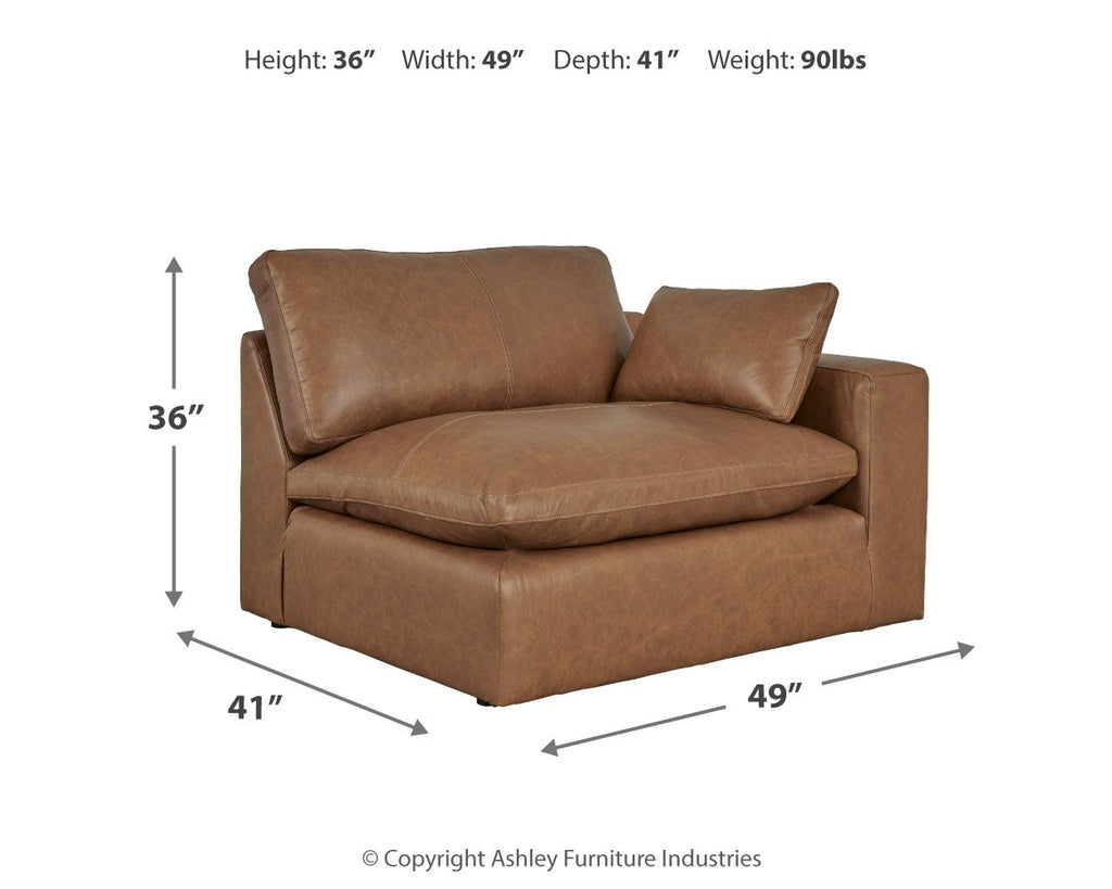 Emilia Caramel 5-Piece Sectional and Ottoman