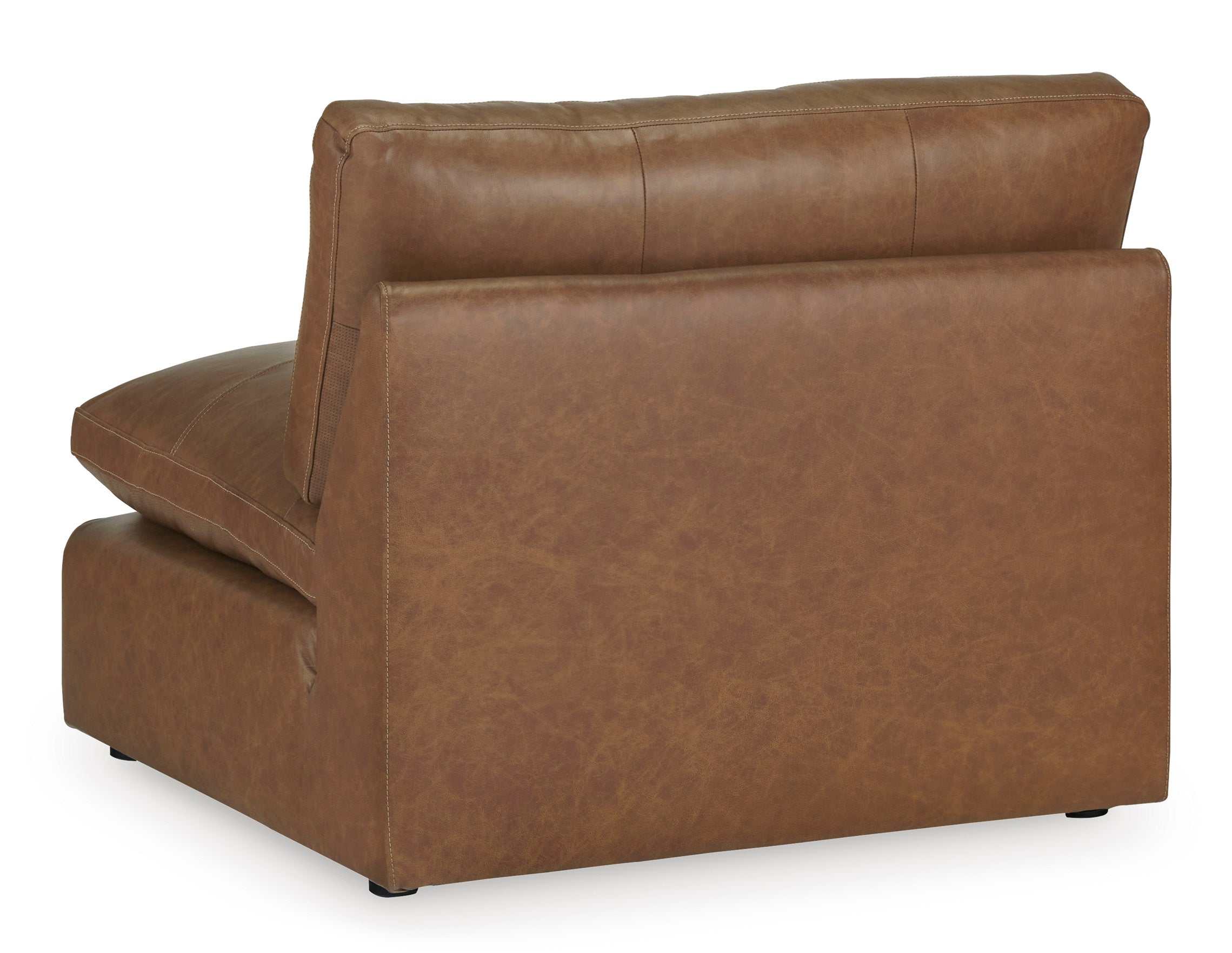 Emilia Caramel Leather 4pc Modular Sectional Sofa