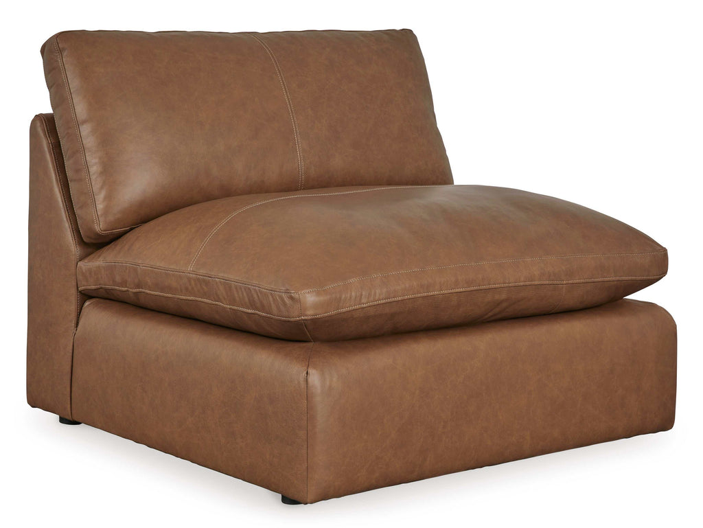 Emilia Caramel Leather 5pc Modular Sectional Living Room Set