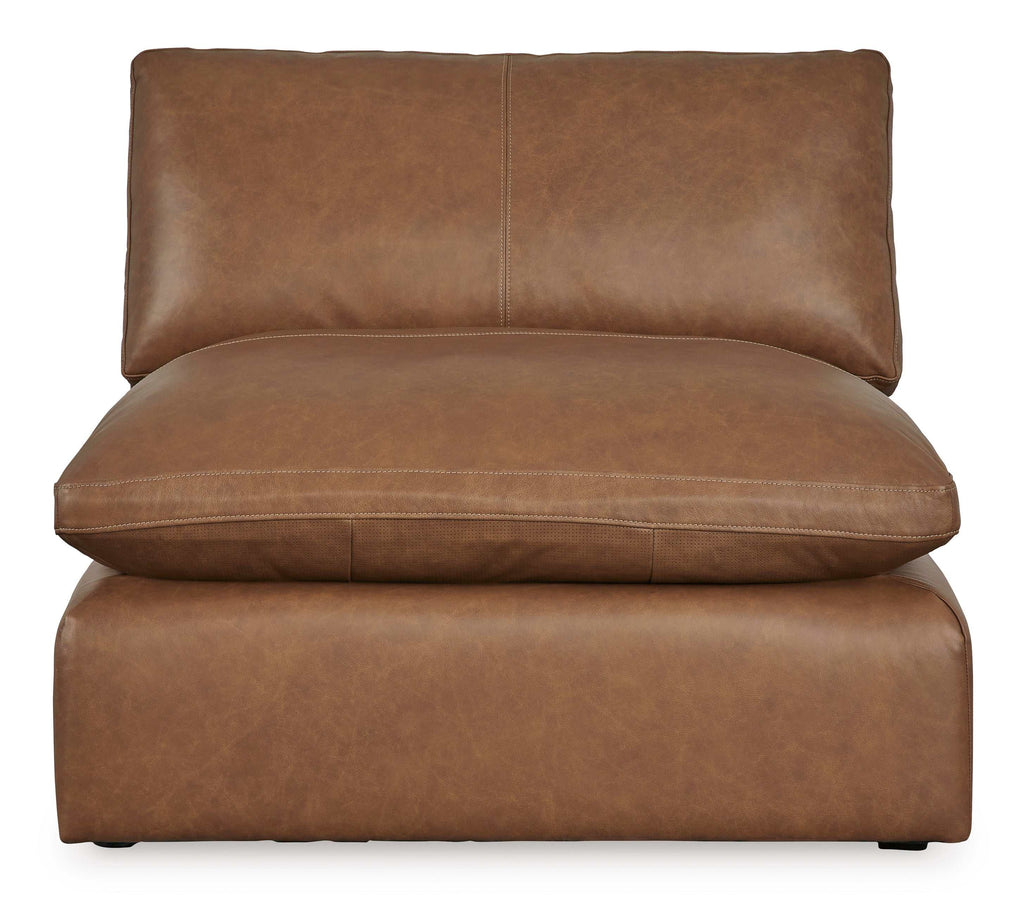 Emilia Caramel Leather 5pc Modular Sectional Living Room Set