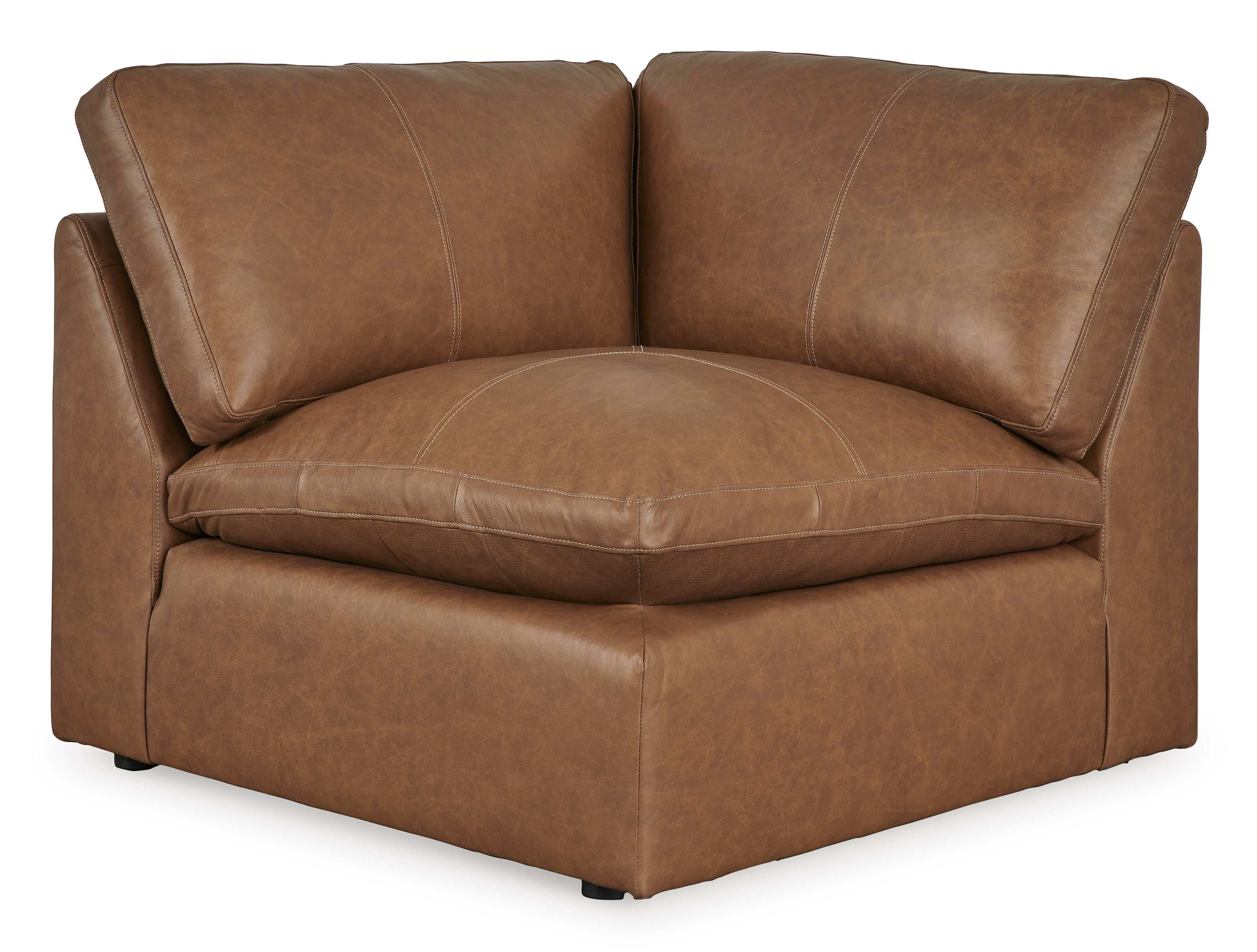Emilia Caramel Leather 5pc Modular Sectional Living Room Set