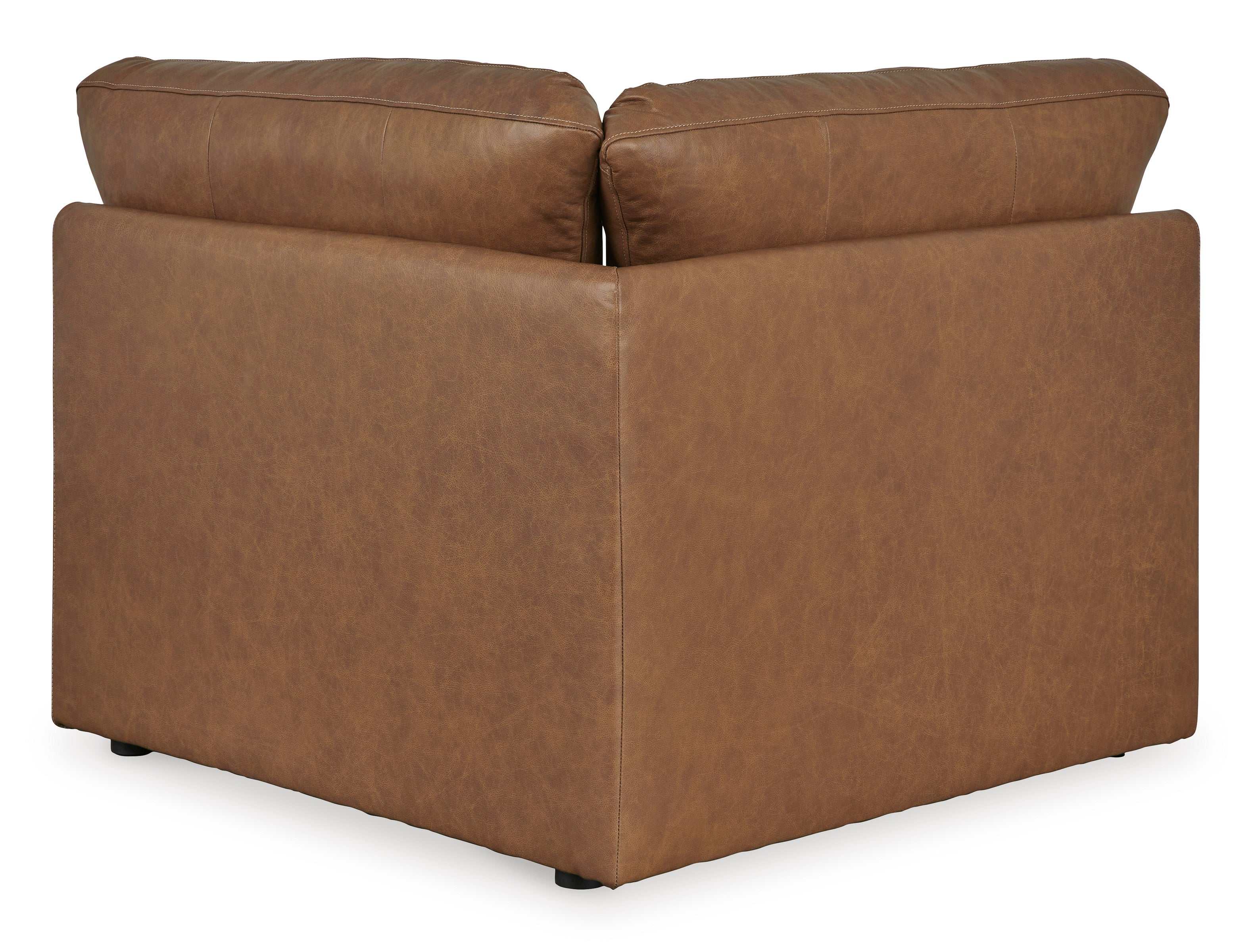 Emilia Caramel Leather 5pc Modular Sectional