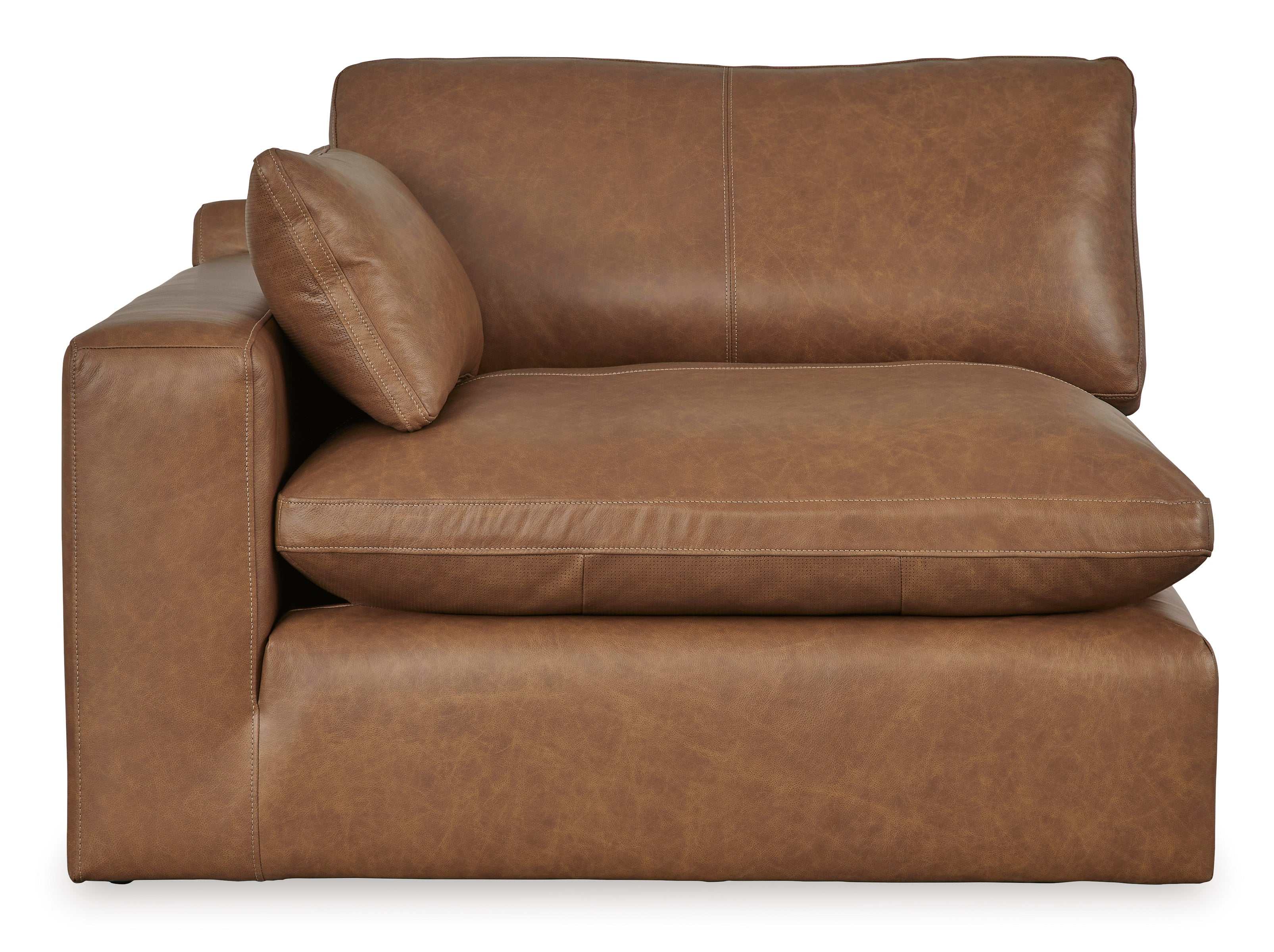 Emilia Caramel Leather 6pc Modular Sectional