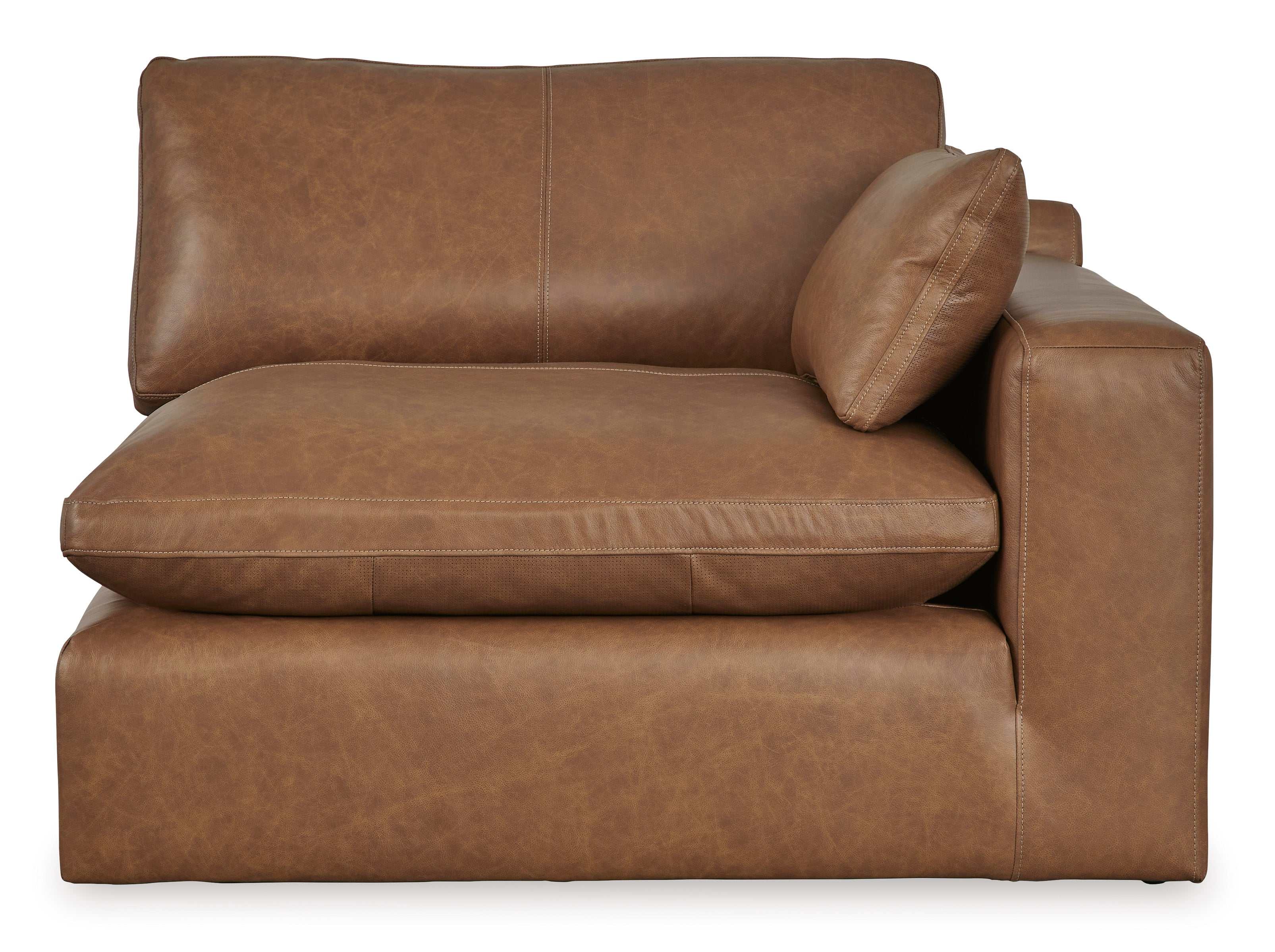 Emilia Caramel Leather 7pc Modular Sectional