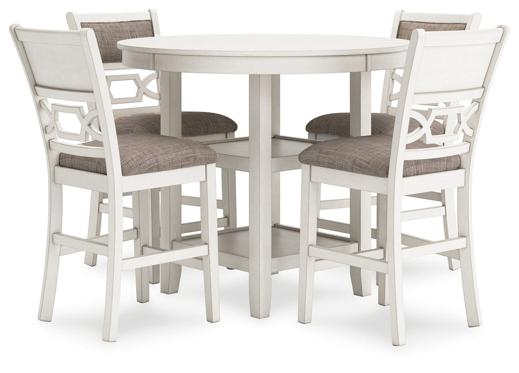 Erinberg Antique White 5 Pc. Counter Height Dining Room Set