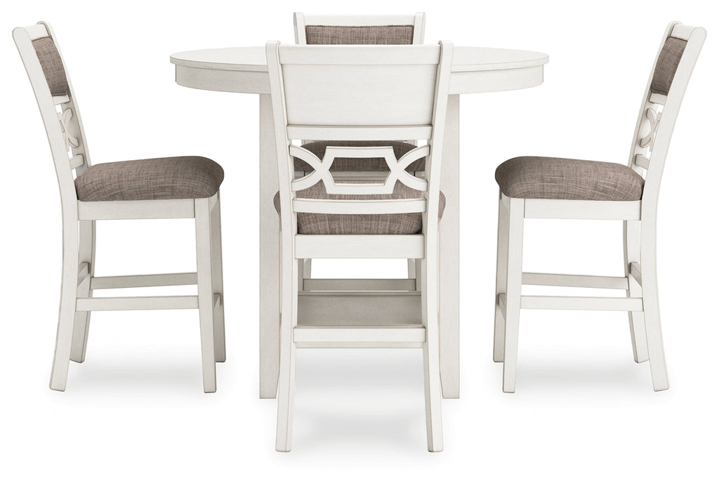 Erinberg Antique White 5 Pc. Counter Height Dining Room Set