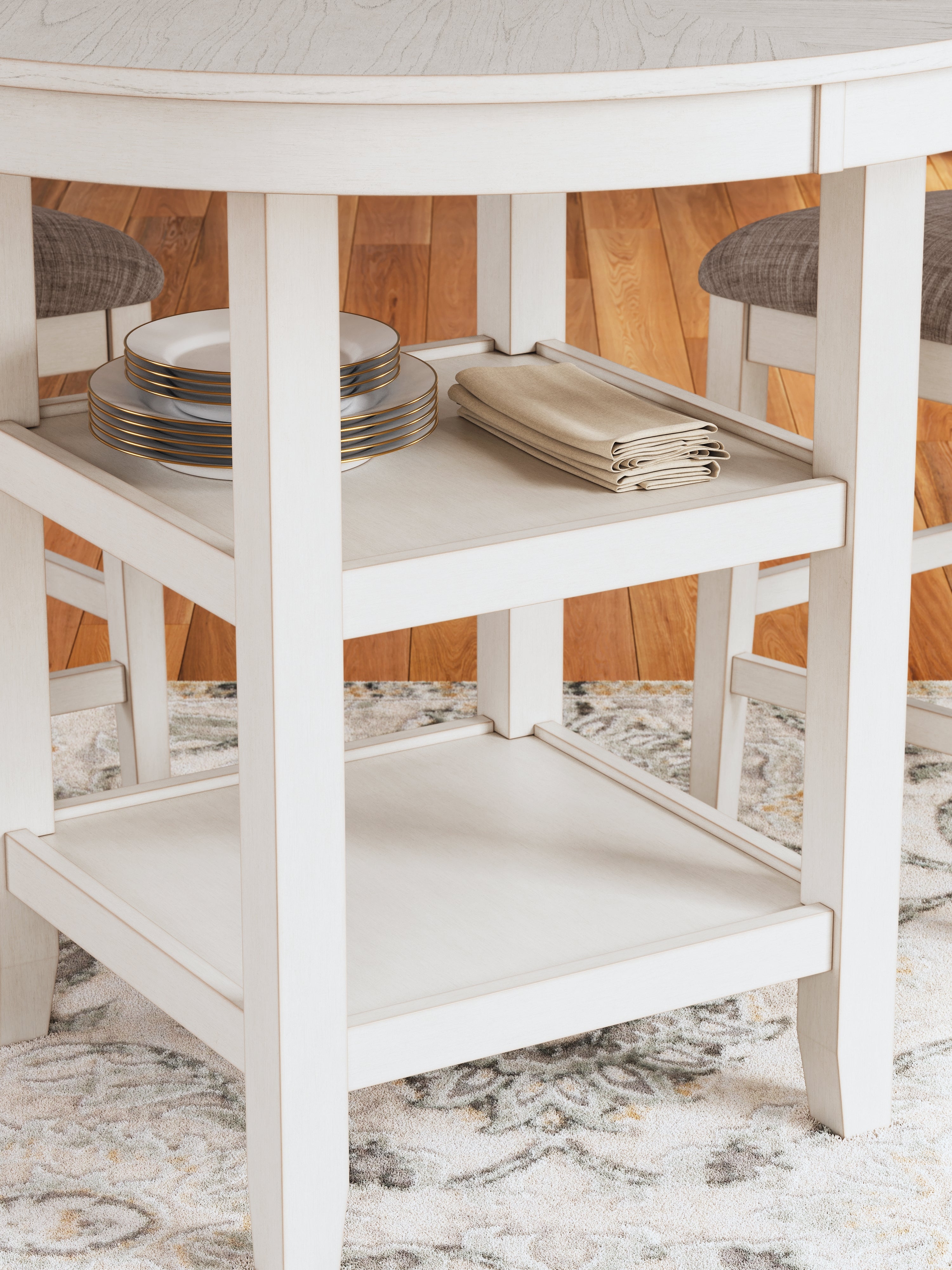 Erinberg Antique White 5 Pc. Counter Height Dining Room Set