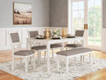 Erinberg Antique White Dining Room Set / 6pc