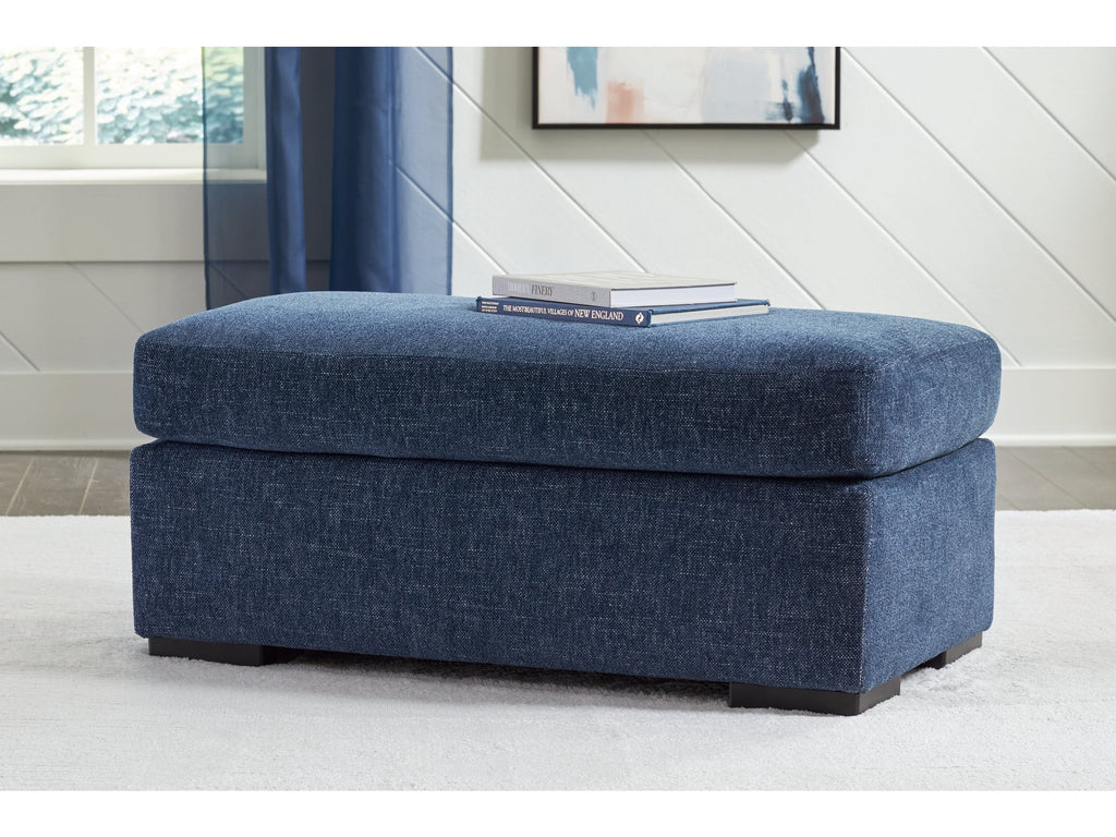 Evansley Navy Ottoman