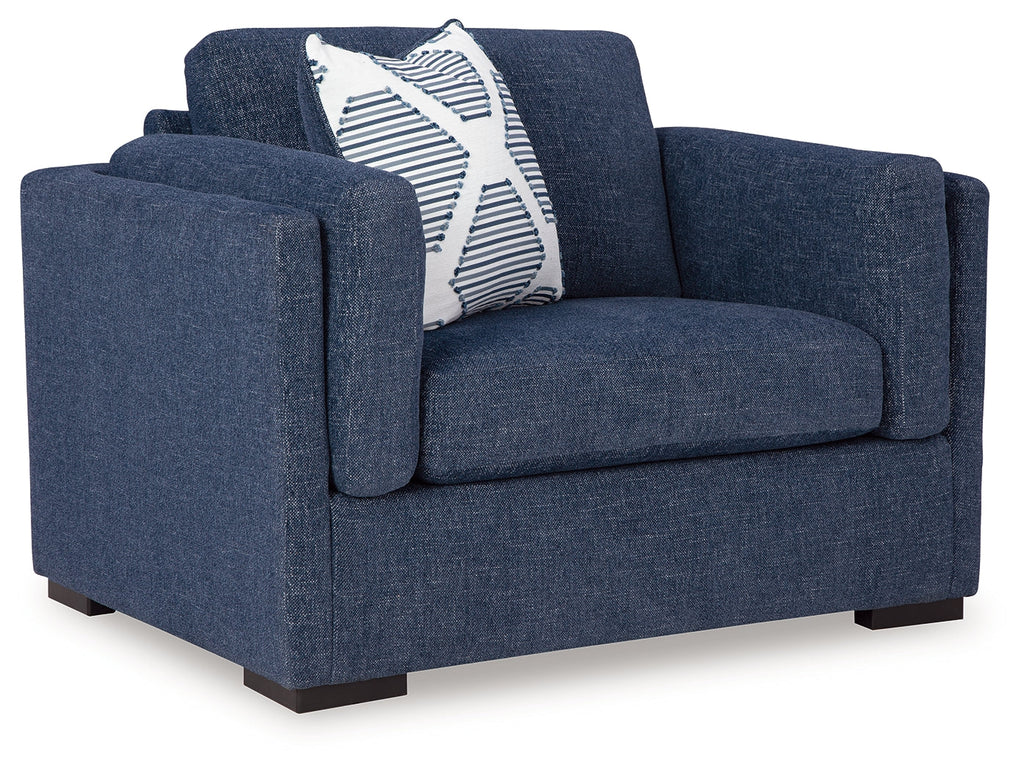 Evansley Navy Oversized Chair & Ottoman