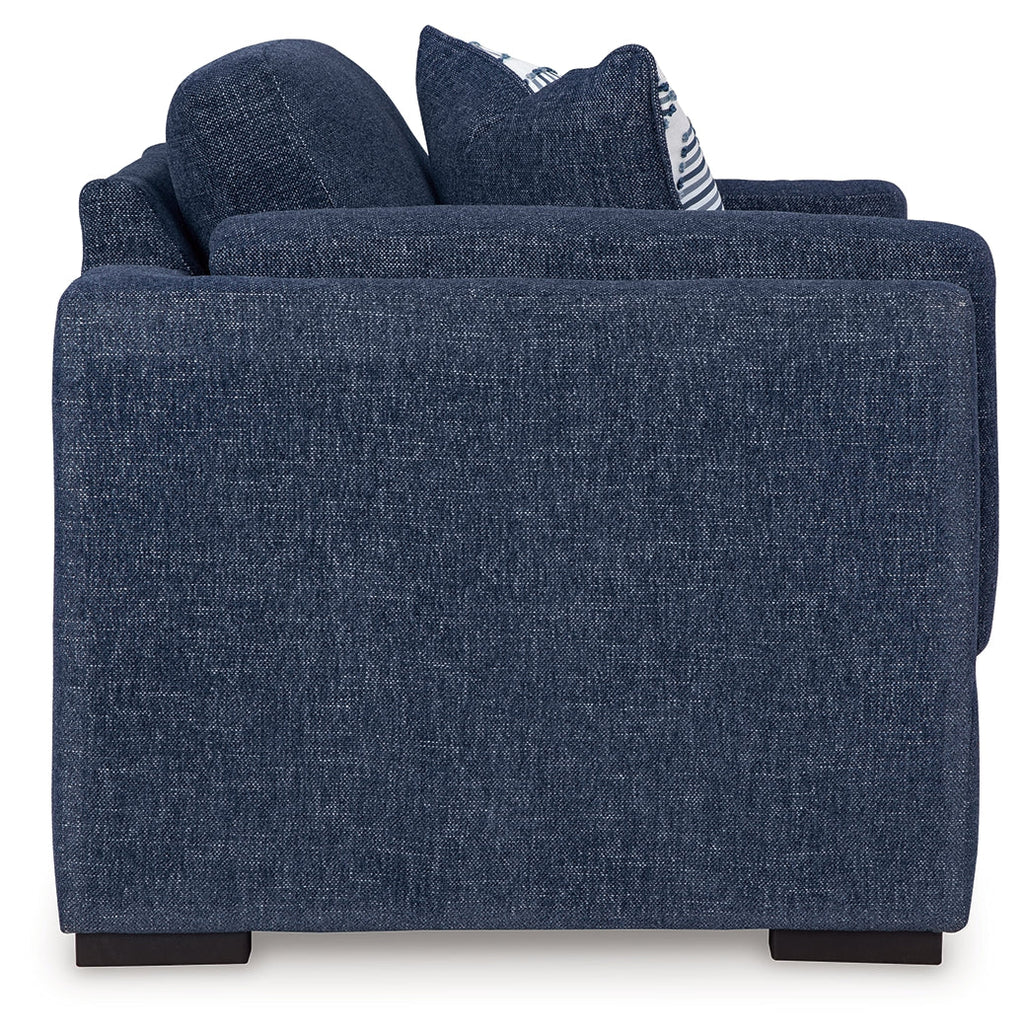 Evansley Navy Oversized Chair & Ottoman