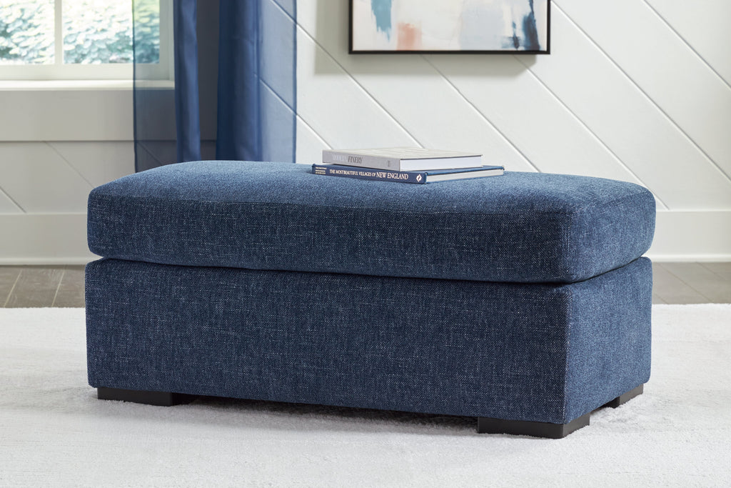 Evansley Navy Oversized Chair & Ottoman