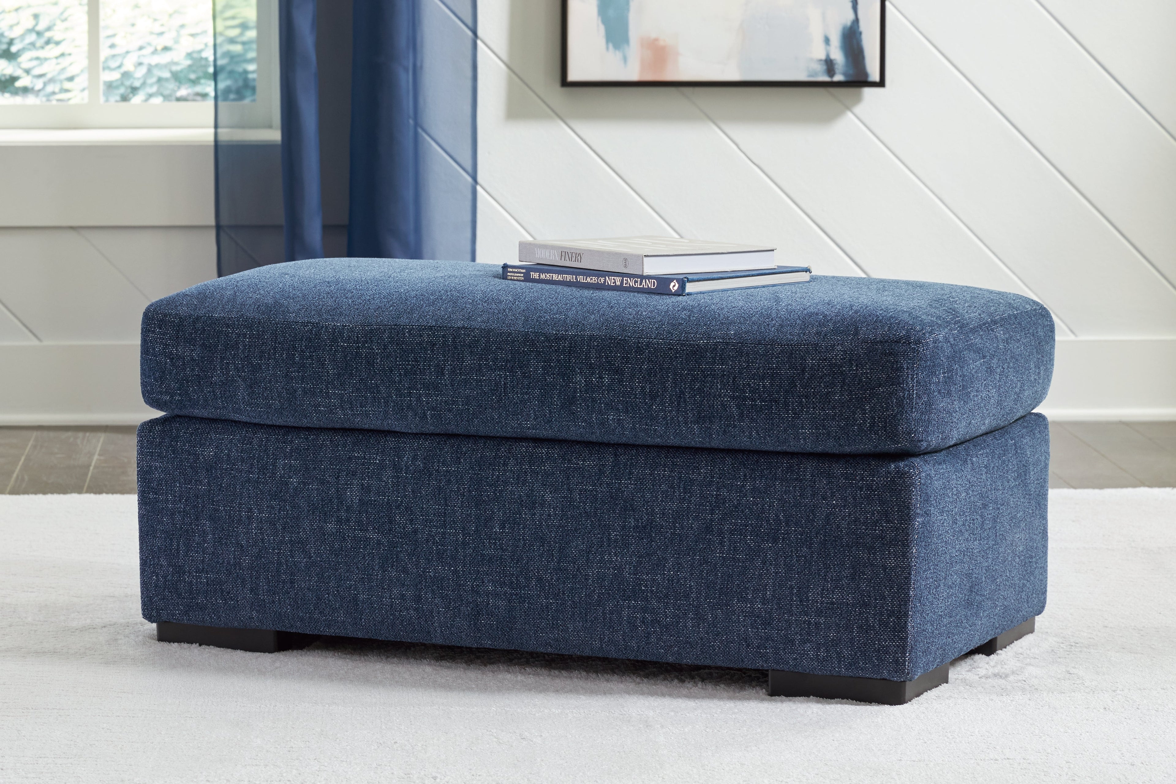 Evansley Navy Oversized Chair & Ottoman