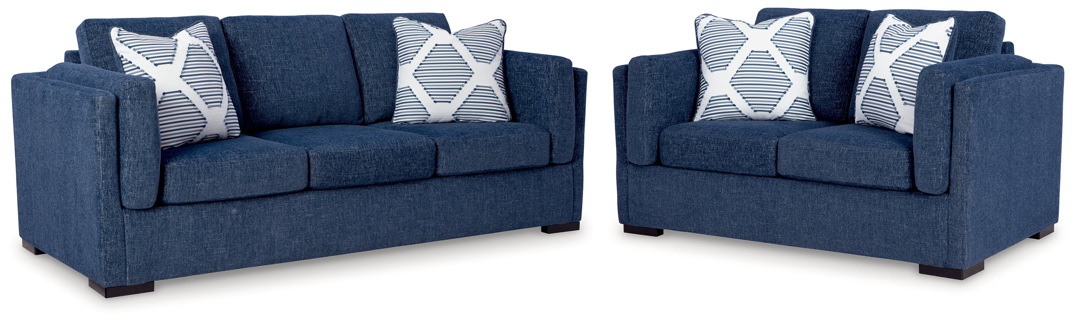 Evansley Navy Sofa & Loveseat