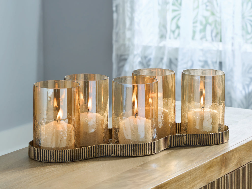 Evereton Antique Gold Candle Holder