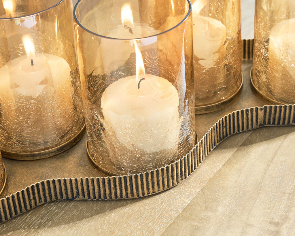 Evereton Antique Gold Candle Holder