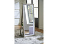Evesen Champagne Floor Standing Mirror/Storage