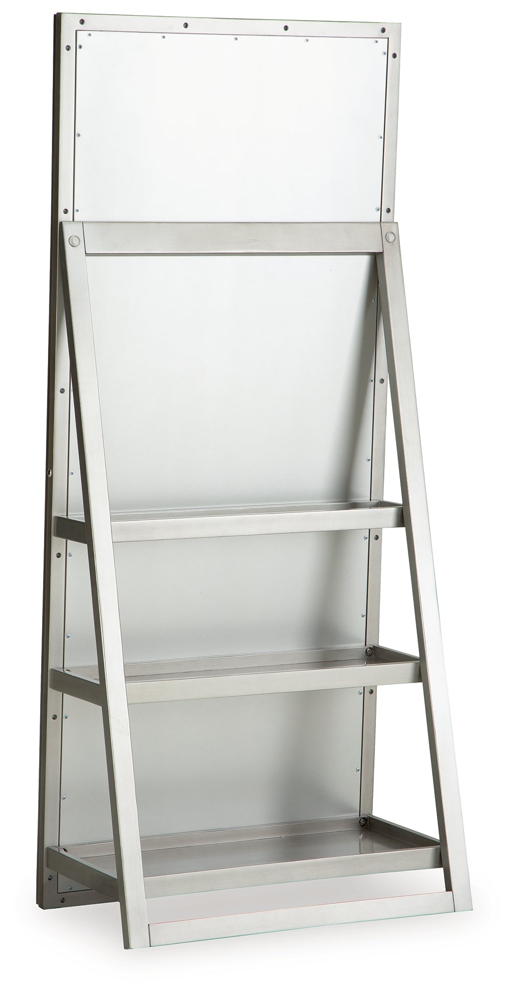 Evesen Champagne Floor Standing Mirror/Storage