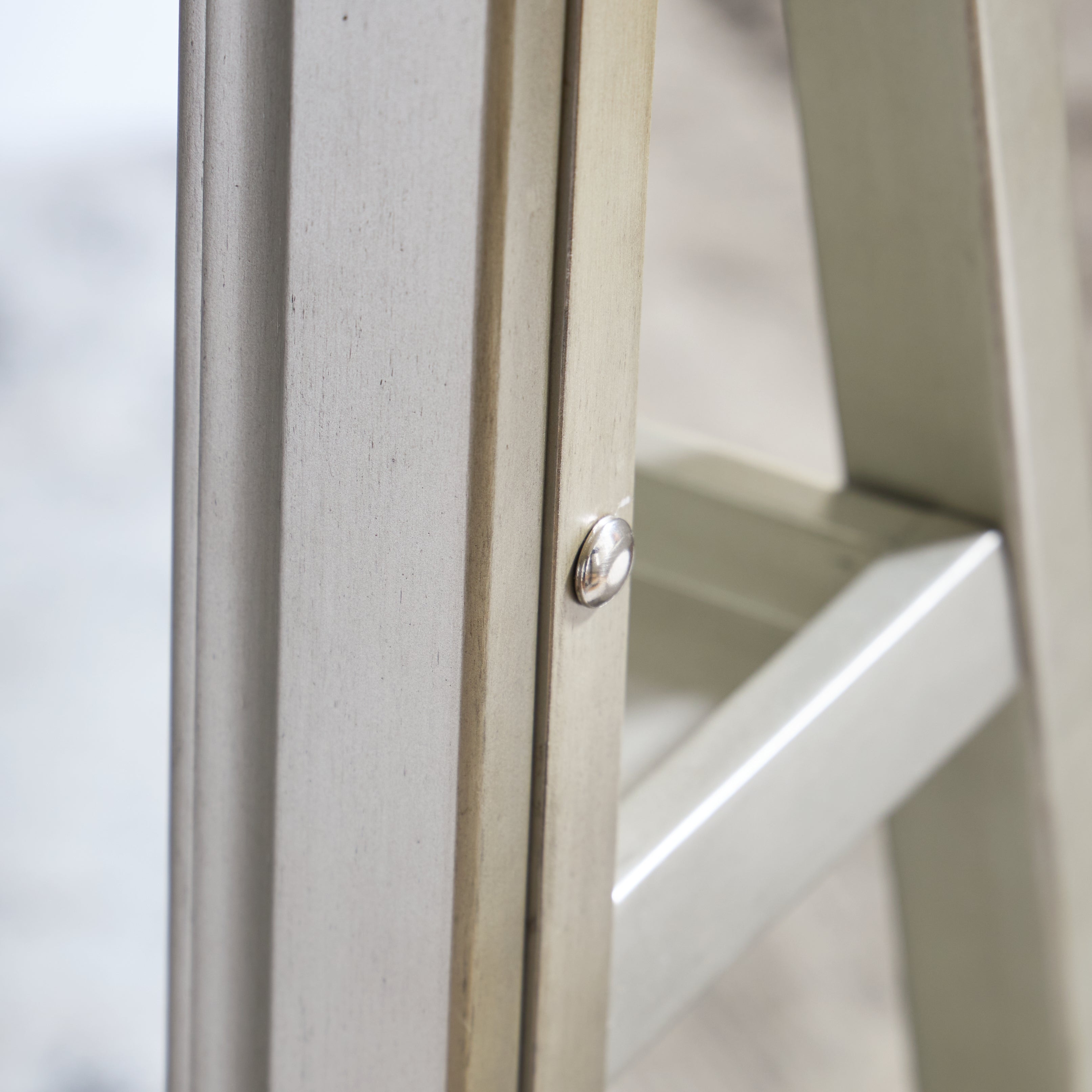 Evesen Champagne Floor Standing Mirror/Storage