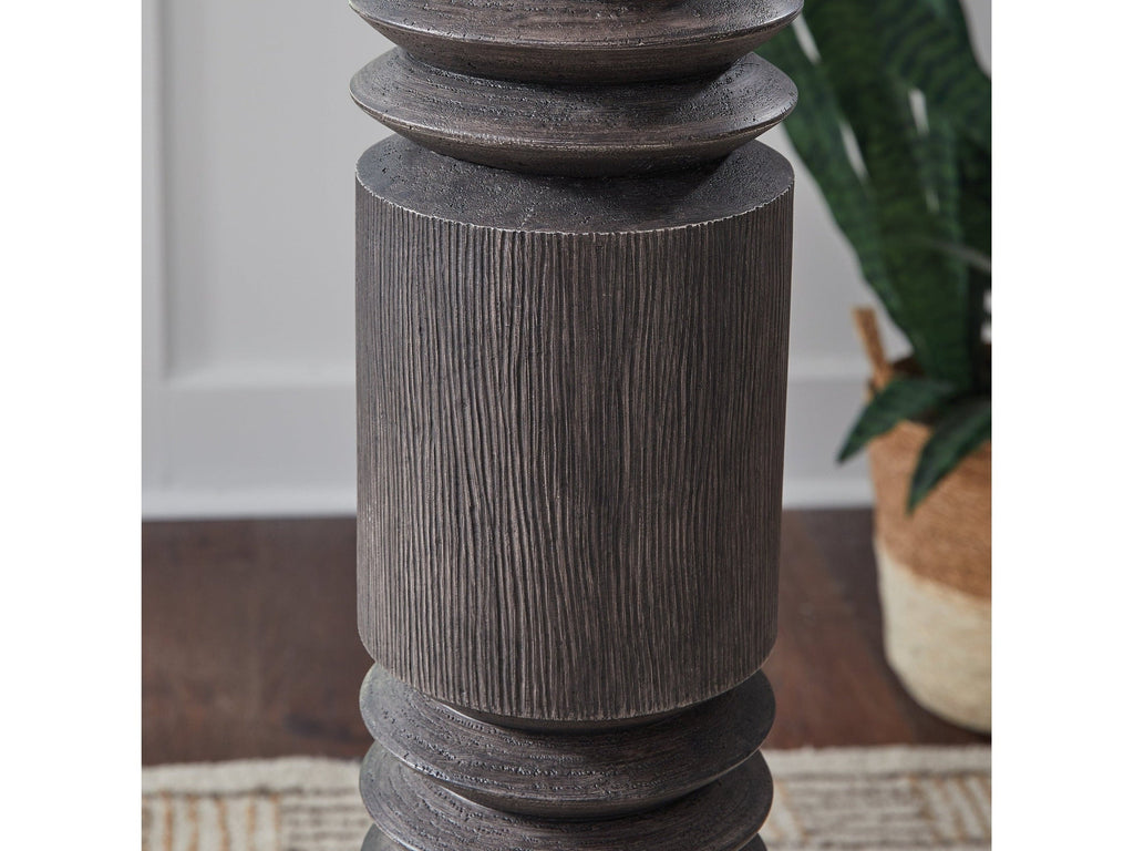 Fainwell Distressed Black Poly Floor Lamp