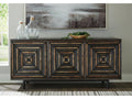 Fair Ridge Distressed Black Accent Cabinet