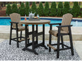 Fairen Trail /Driftwood Outdoor Counter Height Dining Table, Black