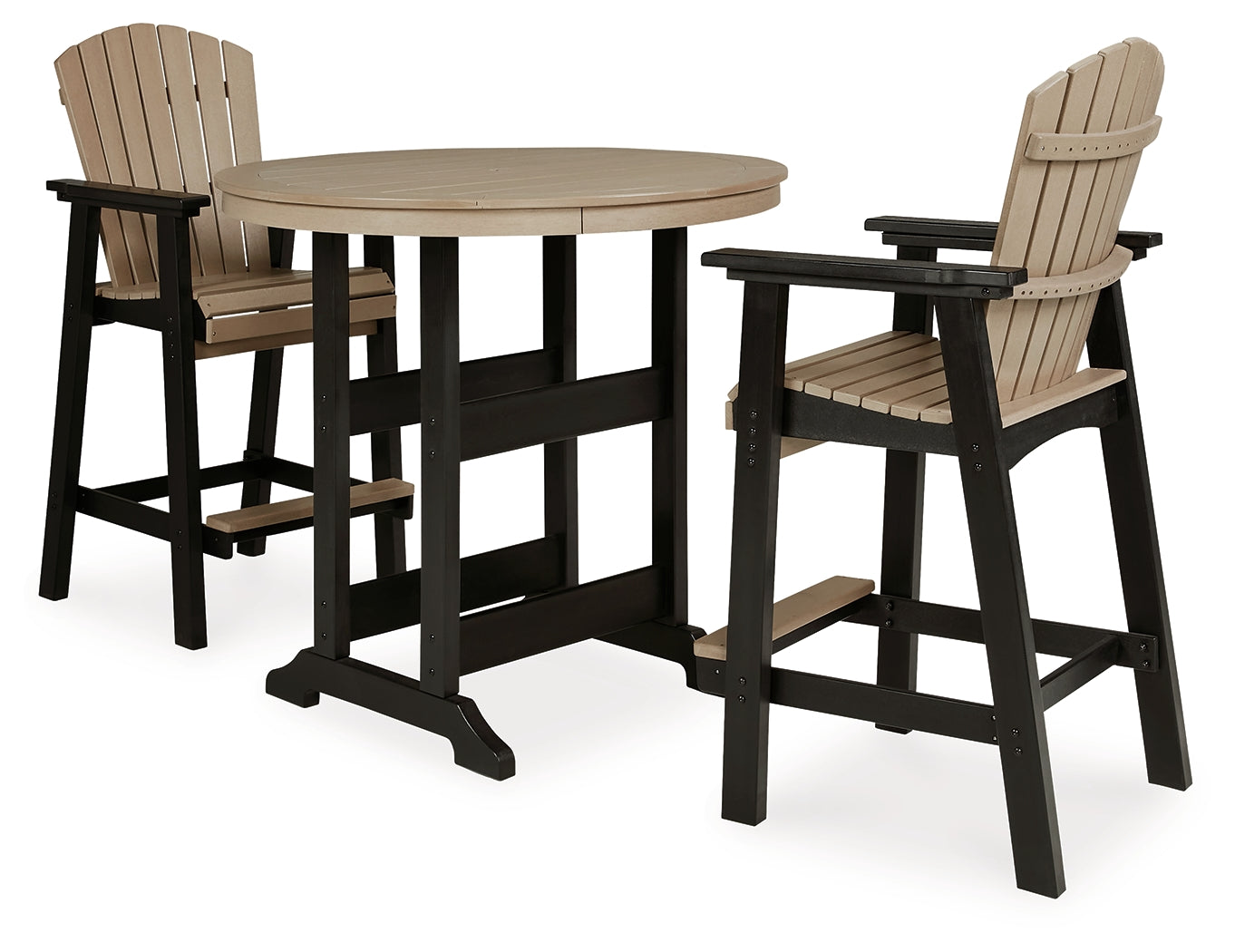Fairen Trail /Driftwood Outdoor Counter Height Dining Table, Black