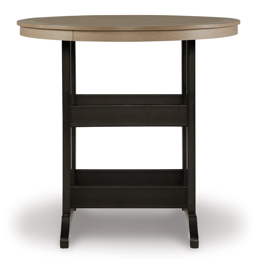 Fairen Trail /Driftwood Outdoor Counter Height Dining Table, Black