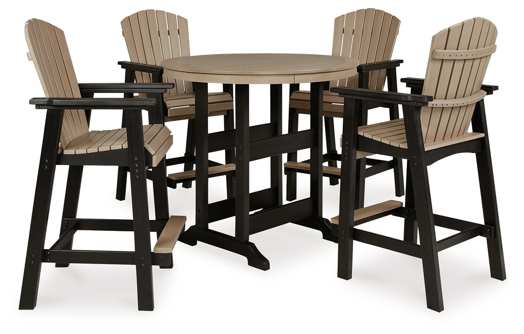 Fairen Trail /Driftwood Outdoor Counter Height Dining Table, Black