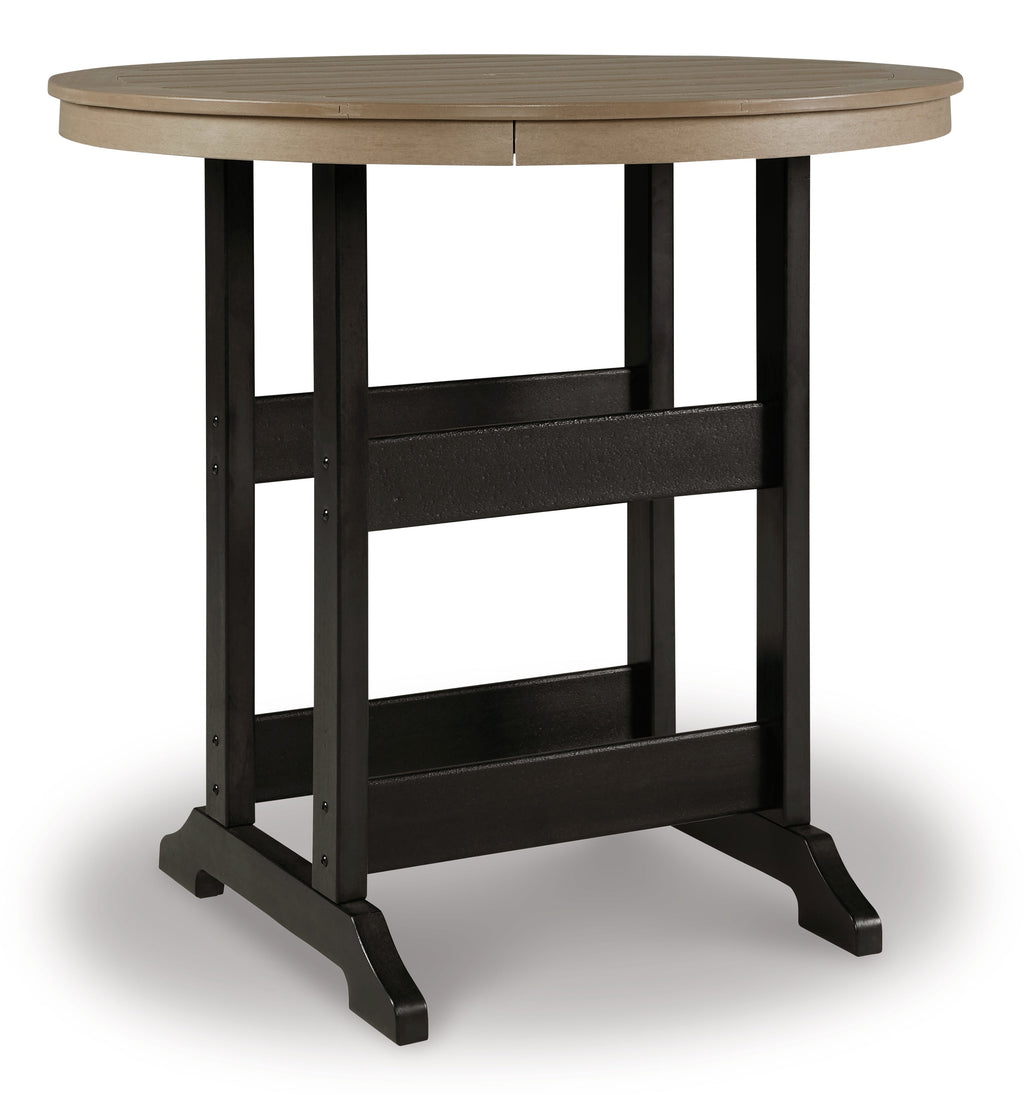 Fairen Trail /Driftwood Outdoor Counter Height Dining Table, Black