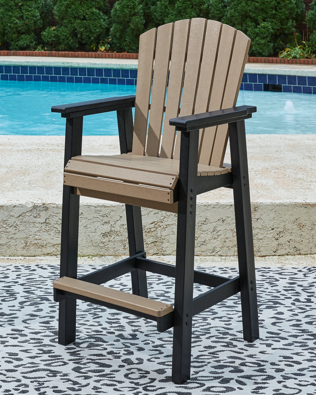 Fairen Trail /Driftwood Outdoor Counter Height Dining Table, Black