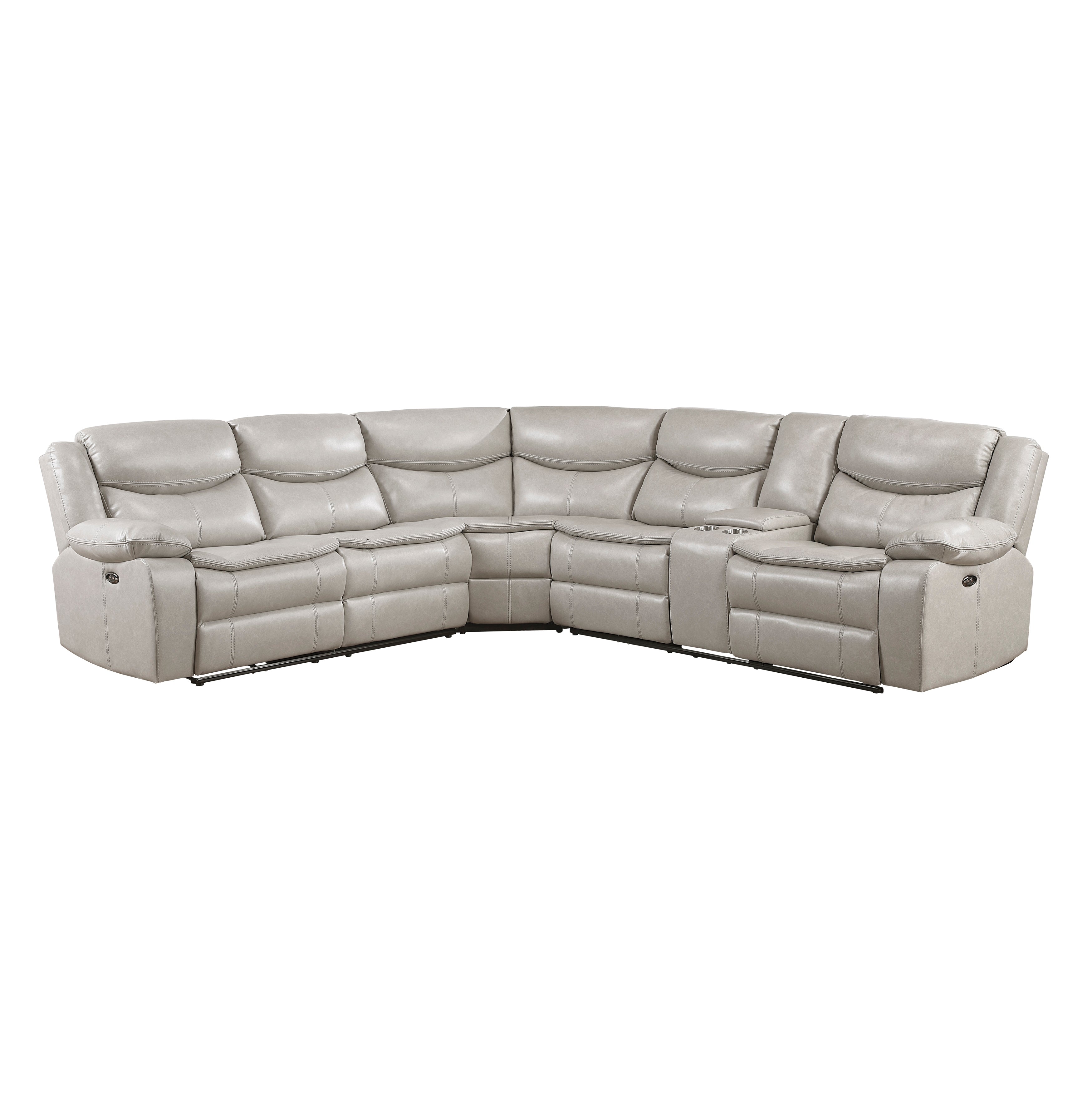 3 Pc Power Reclining Sectional, Brown