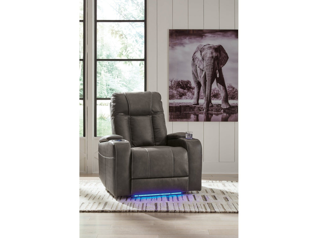 Feazada Gray Power Recliner