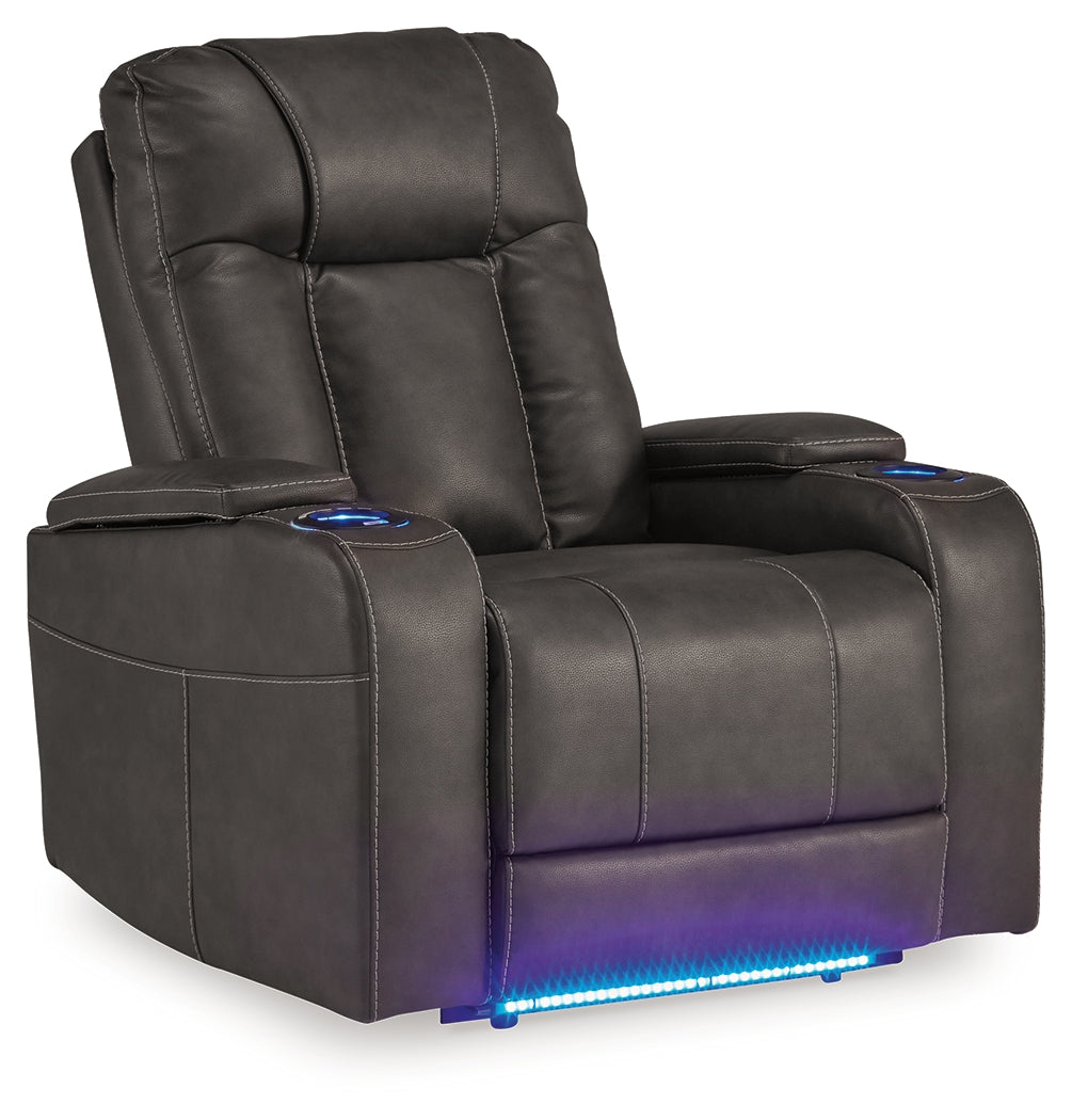 Feazada Gray Power Recliner