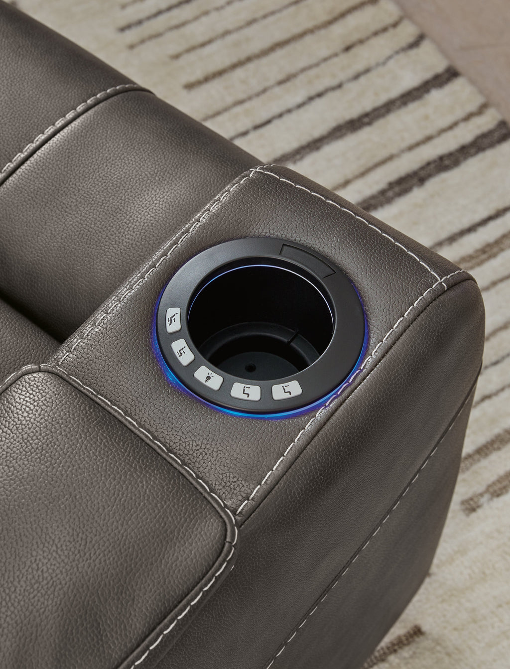 Feazada Gray Power Recliner