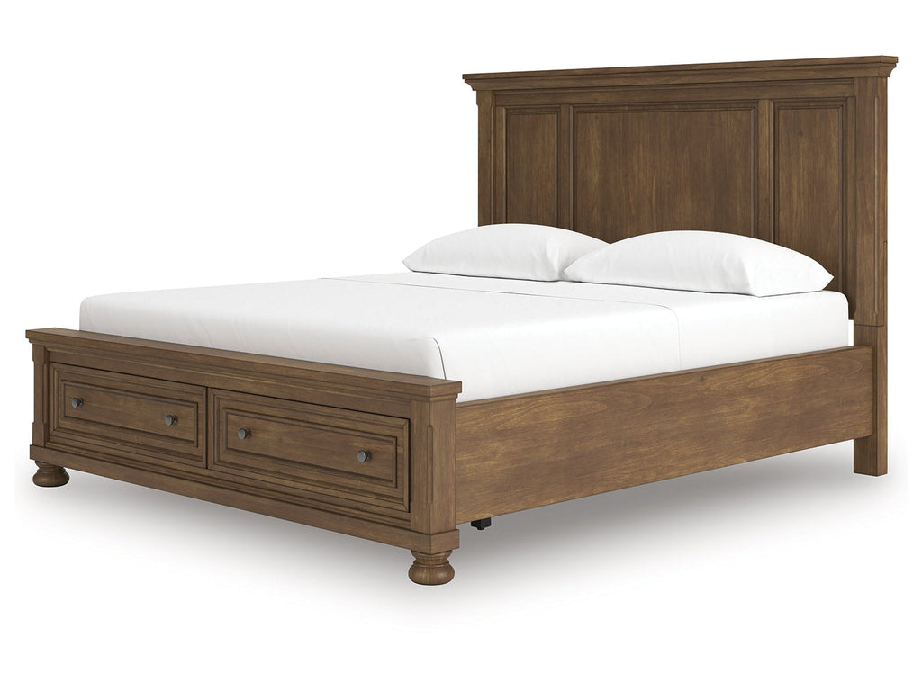 Feddinger Medium Brown California King Panel Storage Bed