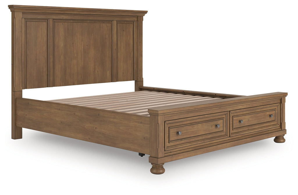 Feddinger Medium Brown California King Panel Storage Bed