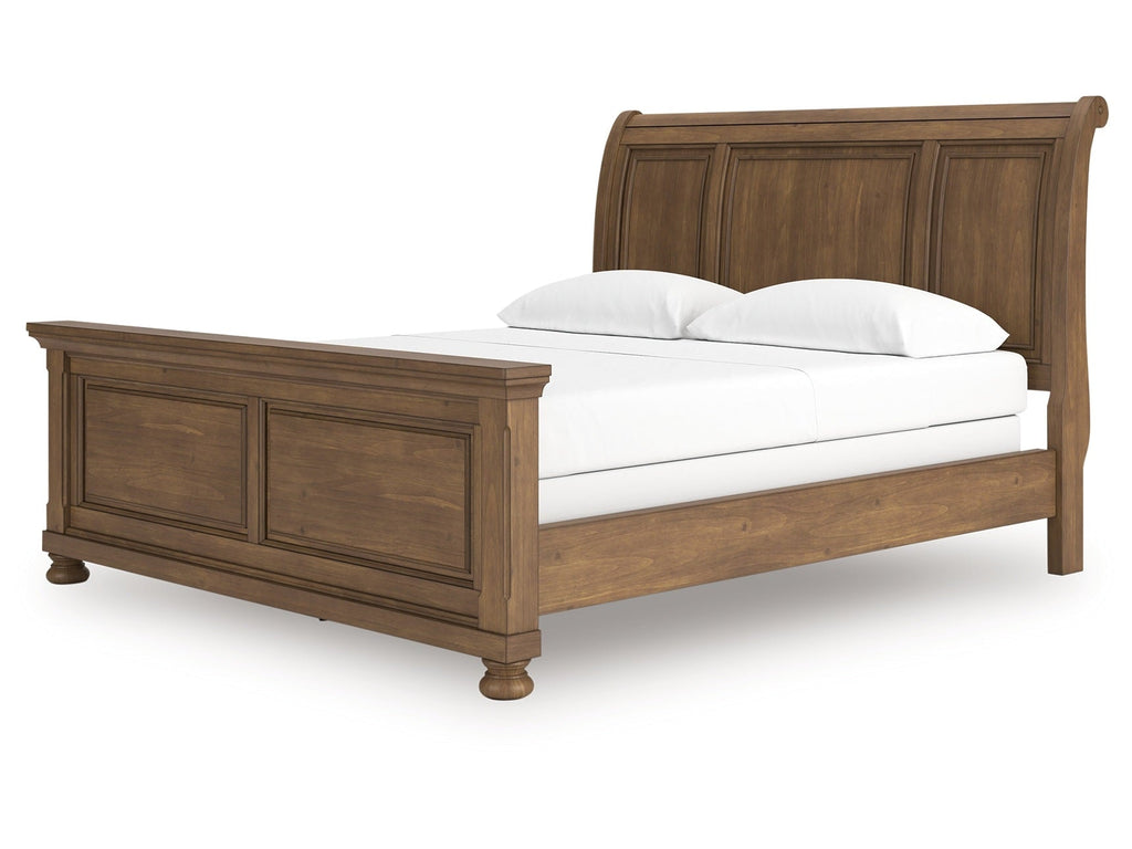 Feddinger Medium Brown California King Sleigh Bed