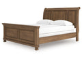 Feddinger Medium Brown California King Sleigh Bed