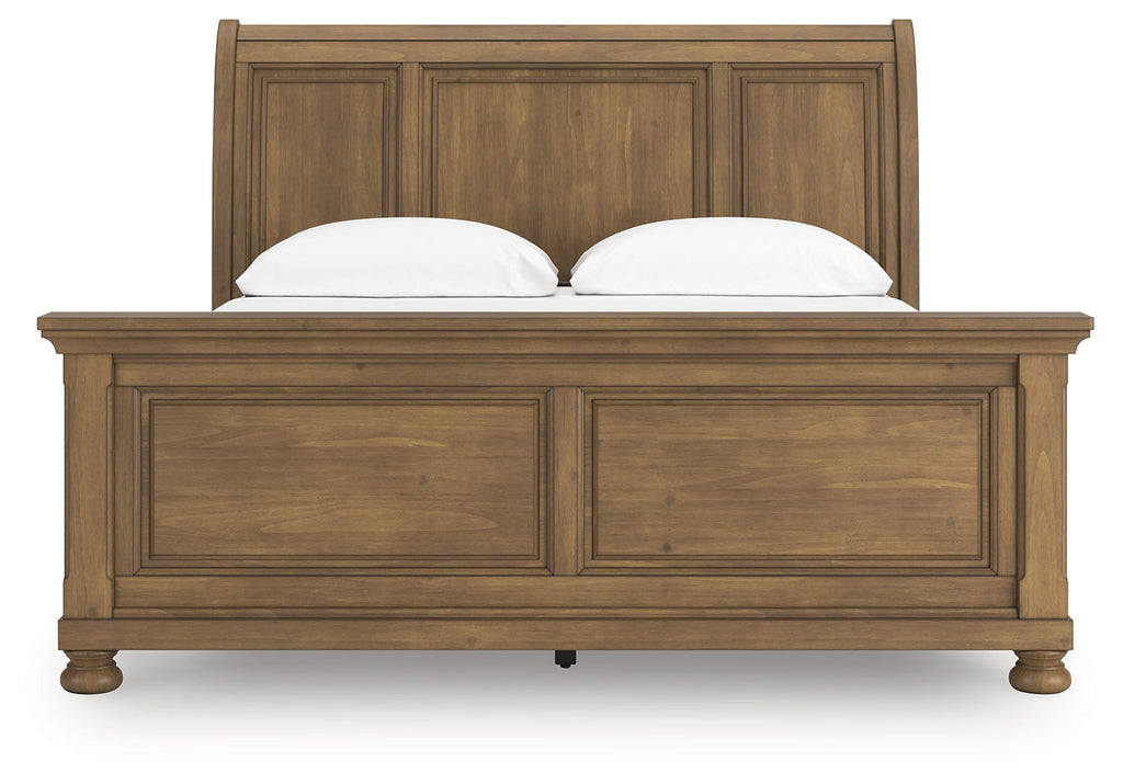 Feddinger Medium Brown California King Sleigh Bed
