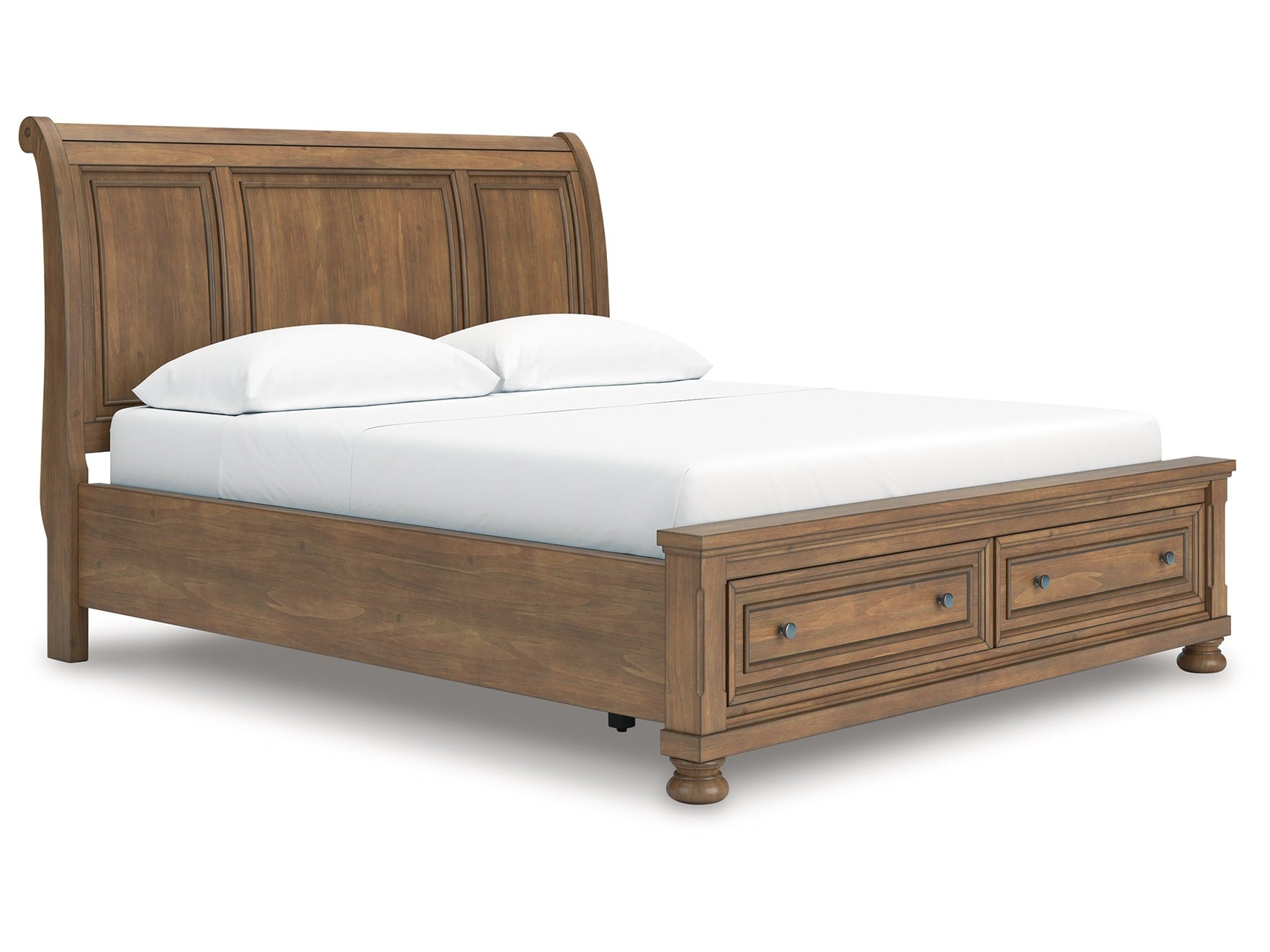 Feddinger Medium Brown California King Storage Sleigh Bed