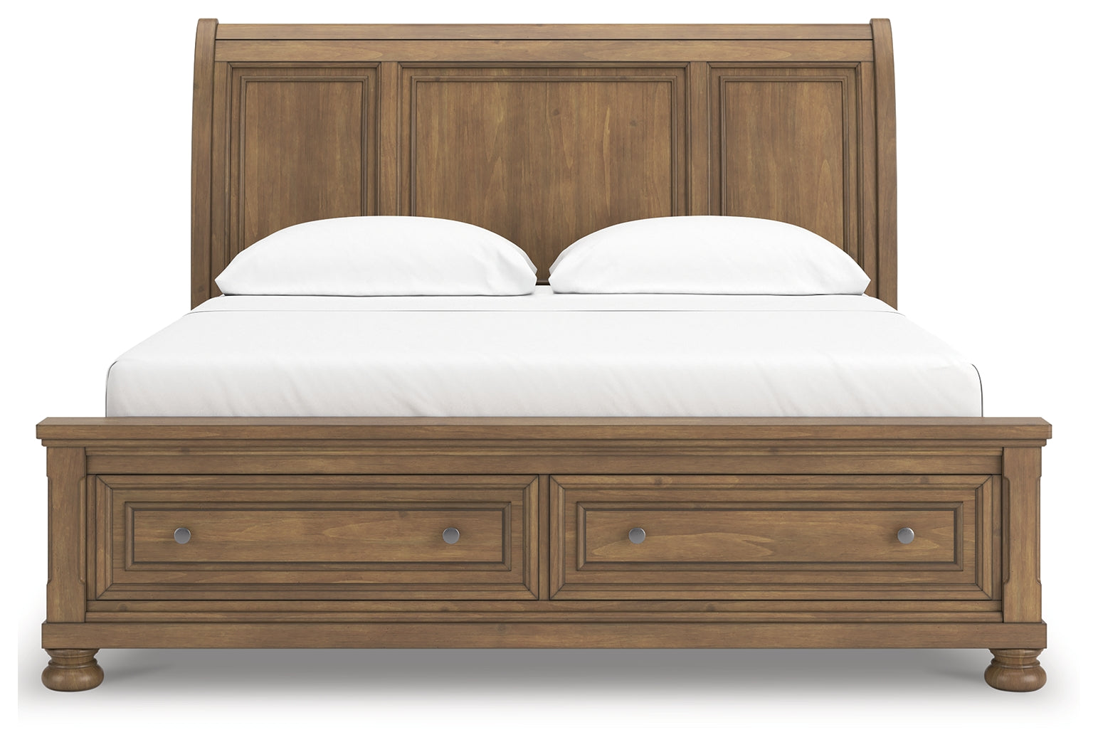 Feddinger Medium Brown California King Storage Sleigh Bed
