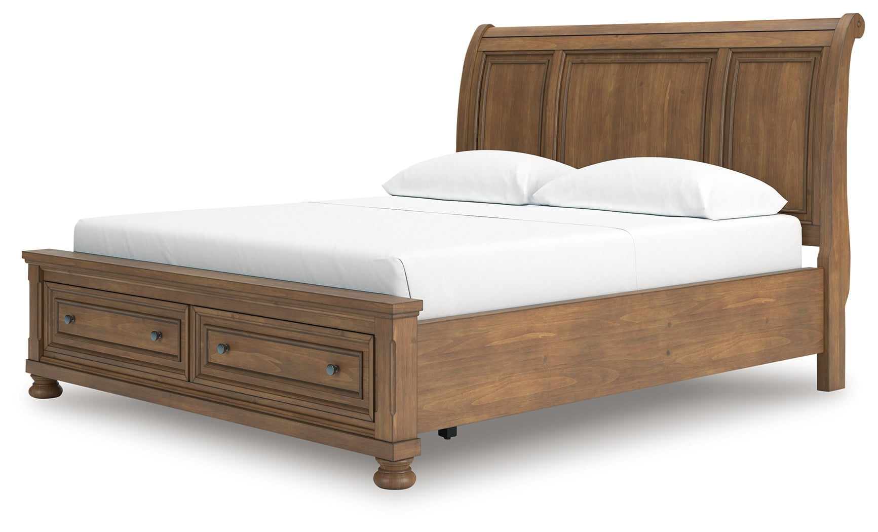 Feddinger Medium Brown California King Storage Sleigh Bed