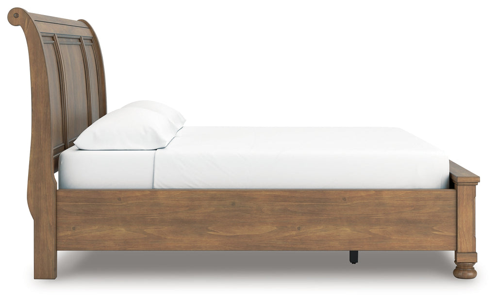 Feddinger Medium Brown California King Storage Sleigh Bed